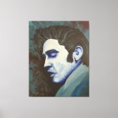 "Blue Elvis", by David C Brannon Canvas Afdruk (Voorkant)