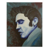 "Blue Elvis", by David C Brannon Perfect Poster (Voorkant)