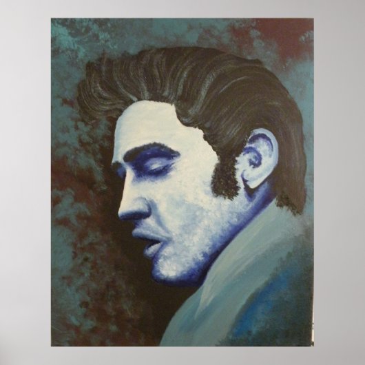 Blue Elvis Poster (Voorkant)