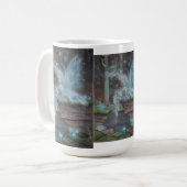 Blue Ember Fairy Fantasy Art Mok door Molly Harris (Voorkant links)