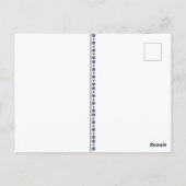 Blue Embroidery Briefkaart (Achterkant)