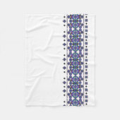 Blue Embroidery Fleece Deken (Voorkant)