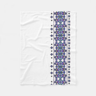 Blue Embroidery Fleece Deken