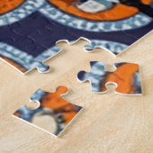 Blue Embroidery Legpuzzel (Zijkant)