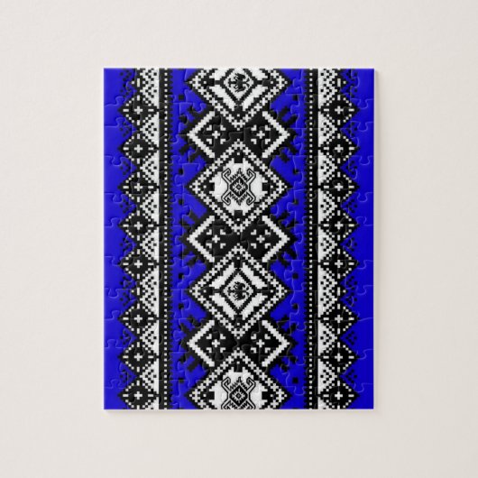 Blue Embroidery Legpuzzel (Verticaal)