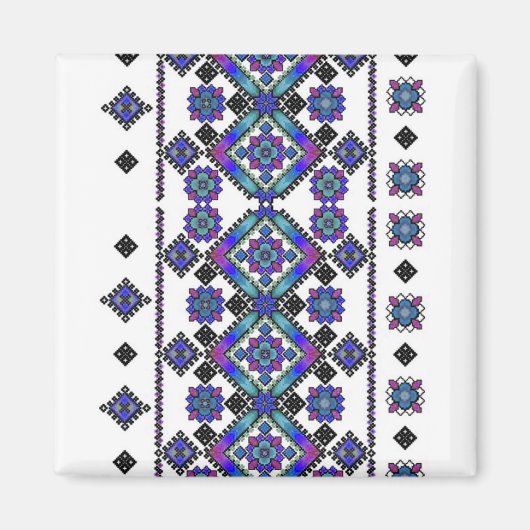 Blue Embroidery Magneet (Voorkant)