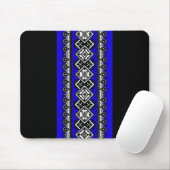 Blue Embroidery Muismat (Met muis)