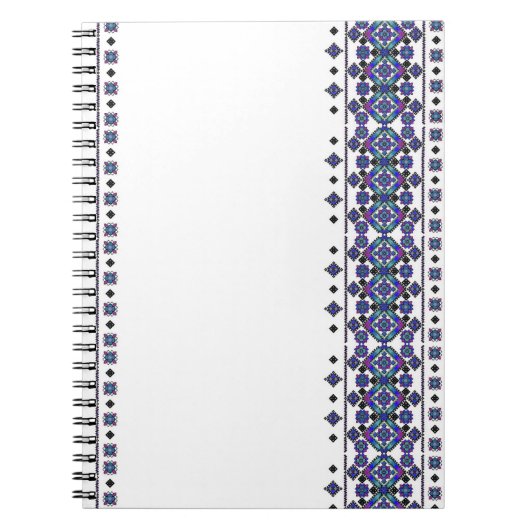 Blue Embroidery Notitieboek (Voorkant)