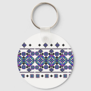 Blue Embroidery Sleutelhanger