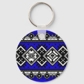 Blue Embroidery Sleutelhanger (Voorkant)