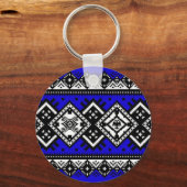 Blue Embroidery Sleutelhanger (Voorkant)