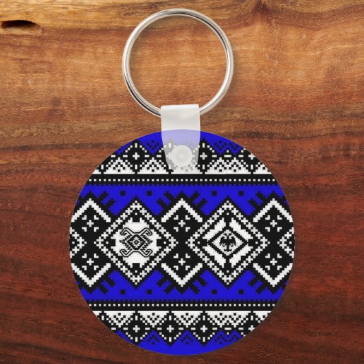 Blue Embroidery Sleutelhanger (Voorkant)