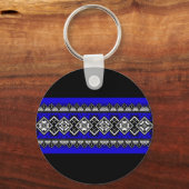 Blue Embroidery Sleutelhanger (Voorkant)