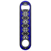 Blue Embroidery Speed Flessenopener (Voorkant)