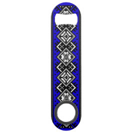 Blue Embroidery Speed Flessenopener