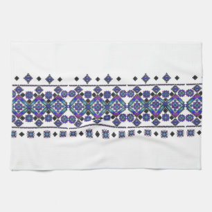 Blue Embroidery Theedoek