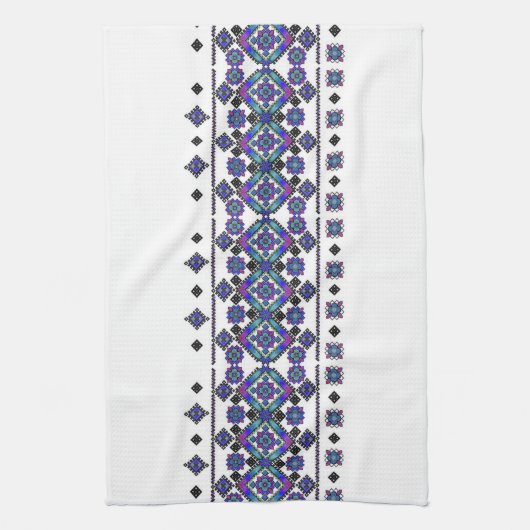 Blue Embroidery Theedoek (Verticaal)