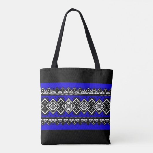 Blue Embroidery Tote Bag (Achterkant)
