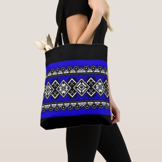 Blue Embroidery Tote Bag (Dichtbij)