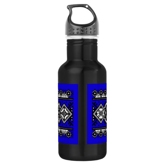 Blue Embroidery Waterfles (Achterkant)