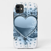 Blue Emo Heart Case-Mate iPhone Case (Achterkant)