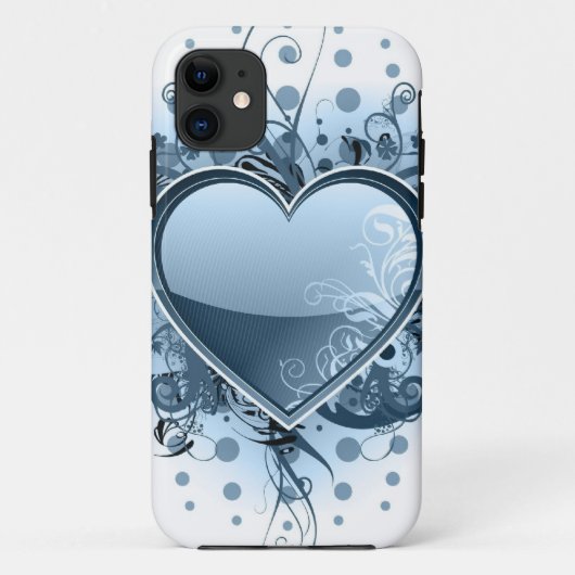 Blue Emo Heart Case-Mate iPhone Case (Achterkant)