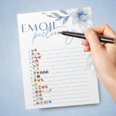 Blue Emoji Pictionary Vrijgezellenfeest Game Pack Notitieblok