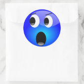 Blue Emoji-Stickers Ronde Sticker (Tas)