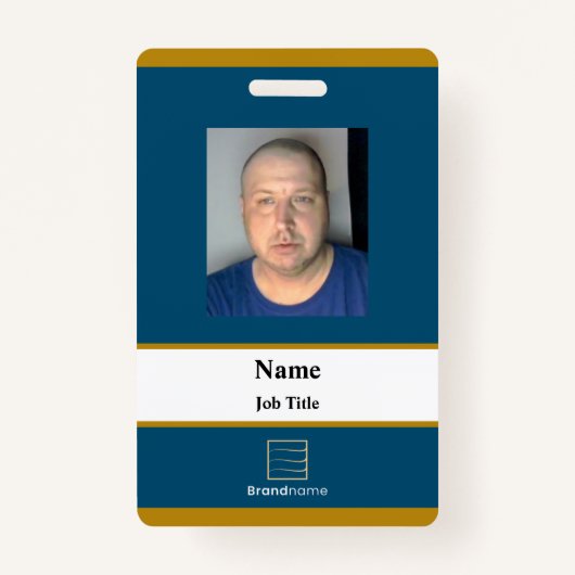 Blue Employee ID Badge (Voorkant)