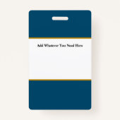 Blue Employee ID Badge (Achterkant)