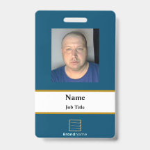 Blue Employee ID Badge