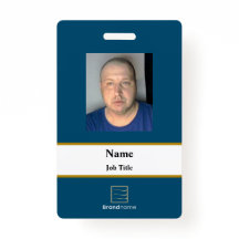 Blue Employee ID Badge