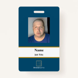 Blue Employee ID Badge