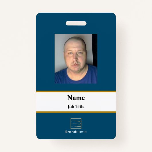 Blue Employee ID Badge (Voorkant)