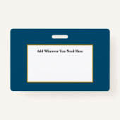 Blue Employee ID Badge (Achterkant)