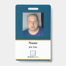 Blue Employee ID Badge