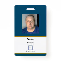 Blue Employee ID Badge