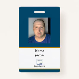 Blue Employee ID Badge