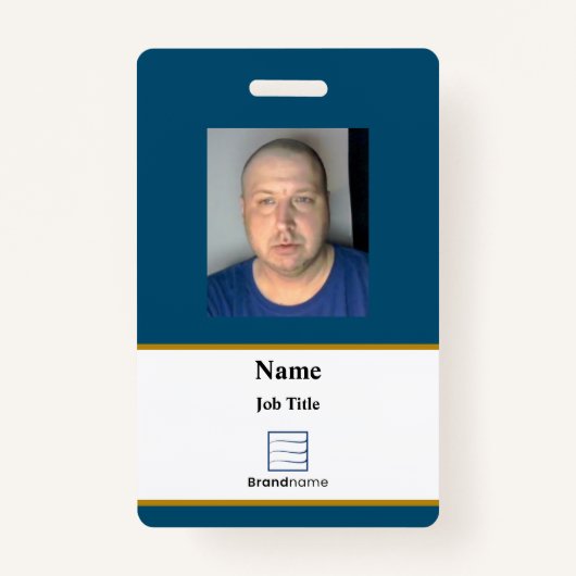 Blue Employee ID Badge (Voorkant)