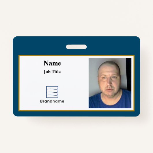 Blue Employee ID Badge (Voorkant)
