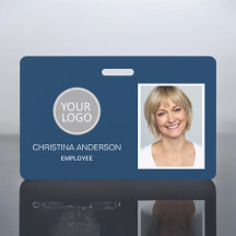 Blue Employee Name Logo Foto Corporate Work