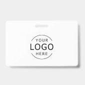 Blue Employee Staff ID Bedrijf Logo Badge (Achterkant)