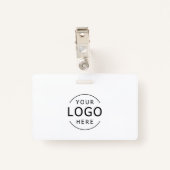 Blue Employee Staff ID Bedrijf Logo Badge (Achterkant met clip)