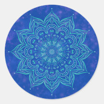 Blue en Aqua Mandala Sticker