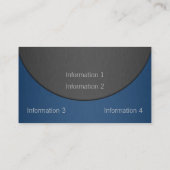 Blue en Black Luxury Metallic Visitekaartje (Achterkant)