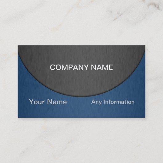 Blue en Black Luxury Metallic Visitekaartje (Voorkant)