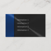 Blue en Black Luxury Metallic Visitekaartje (Achterkant)