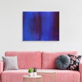 Blue en Burgundy Abstracte Streaks Canvas Afdruk (Insitu (Woonkamer))