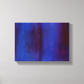 Blue en Burgundy Abstracte Streaks Canvas Afdruk (Voorkant)