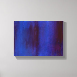 Blue en Burgundy Abstracte Streaks Canvas Afdruk